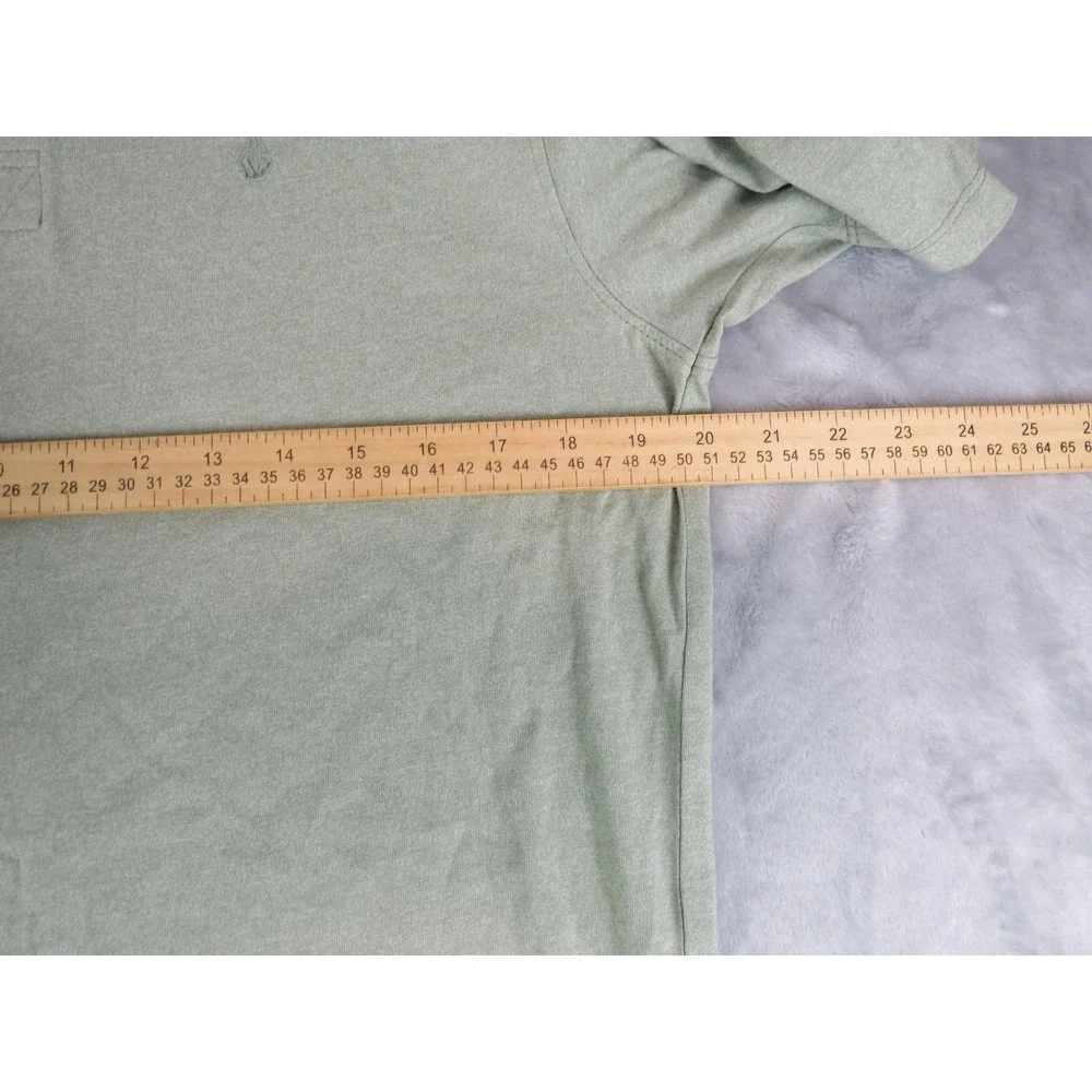 Volcom Polo Shirt Mens Medium Green Short Sleeve Casual Classic‎ Skate Surf Logo - Picture 6 of 8